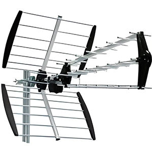 Antenne exterieure TNT UHF (470 - 790 Mhz) Trinappe SEDEA ST50 Luxe Gain 17.5dB canaux 21-60, protection 4G